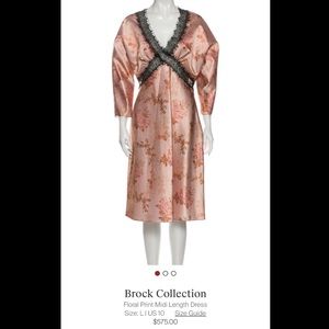 Pink Floral Brock Collection Dress - L 10